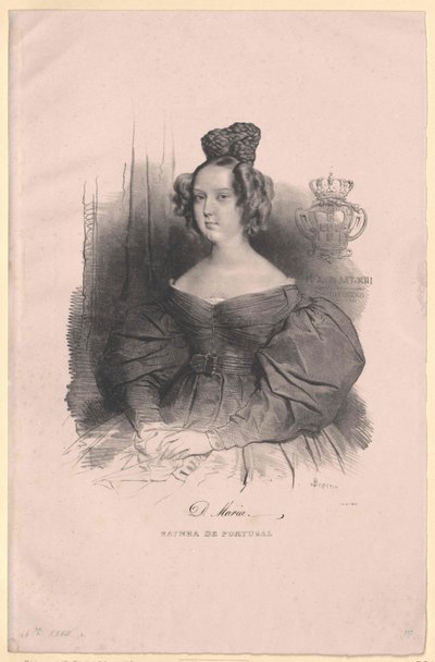 Reine du Portugal Marie II da honor - Artist Unknown