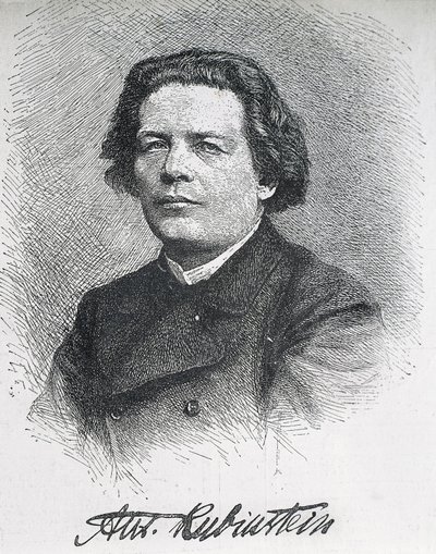 RUBINSTEIN, Anton Grigoryevich (1829-1894). Compositeur et pianiste russe. Portrait signé d