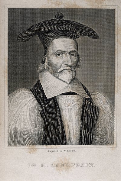 SANDERSON, Robert (1587-1663). Théologien et casuiste anglais. Gravure. - Artist Unknown