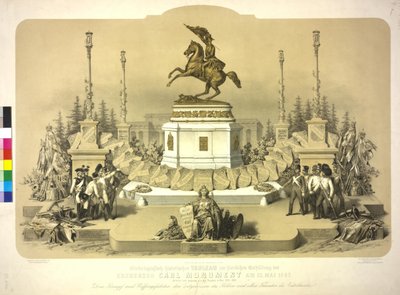 Tableau historique symbolique pour la révélation solennelle du monument de l