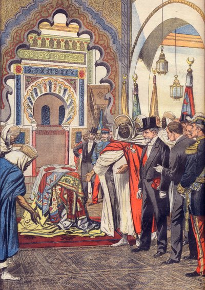 Le Président de la République française, Emile Loubet visitant la mosquée de Sidi Bou Medine, Tlemcen, Algérie - Artist Unknown