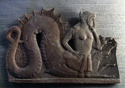 Le monstre fabuleux Scylla, qui, avec Charybde, gardait le détroit de Messine. Musée du Louvre, Paris. - Artist Unknown