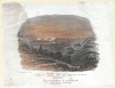 Vienne dans la nuit du 28 au 29 octobre 1848. enregistrement depuis le Kahlenberge (sommet) - Artist Unknown