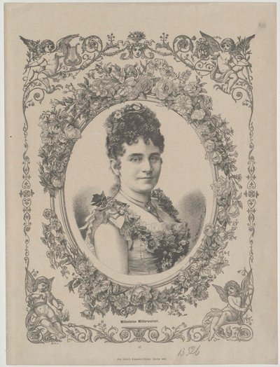 Wilhelmine Mitterwurzer (imprimé) - Artist Unknown