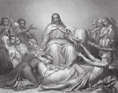 Christ le Consolateur, Luc, Ch IV, vs 16, 21 (gravure) - Ary (after) Scheffer