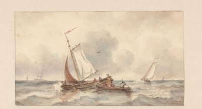 Navires en mer - Ary Pleijsier (signed by artist)