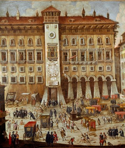 Place de la Cour Vicaria à Naples au moment de la révolution de Masaniello Les criminels sont jugés devant l