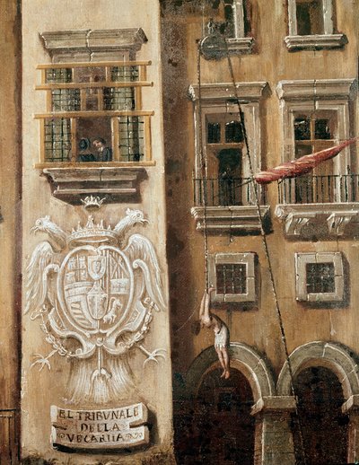 Place de la cour de la Vicaria à Naples au temps de la révolution de Masaniello (détail) - Ascanio Luciani