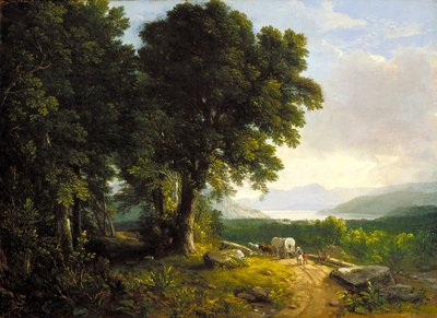 Paysage avec chariot couvert - Asher Brown Durand