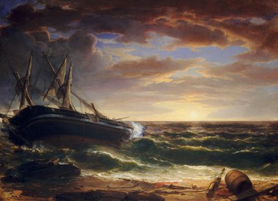 Le navire échoué, 1844 - Asher Brown Durand