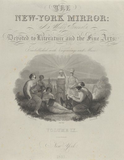 Page de titre : The New York Mirror, A Weekly Journal, Devoted to Literature and the Fine Arts, 1831 - Asher Brown Durand