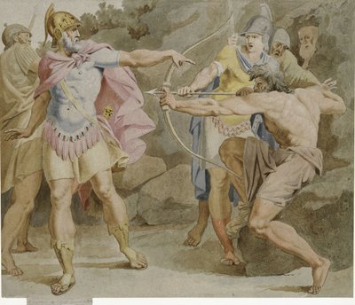 Philoctète visant l