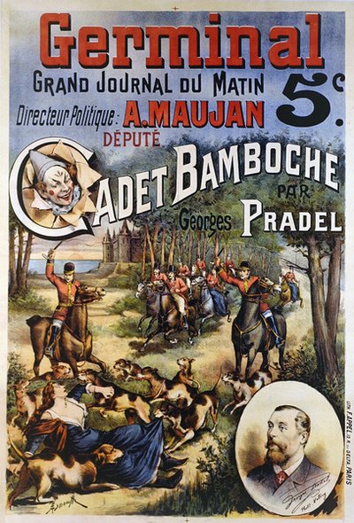 Affiche publicitaire pour le journal 