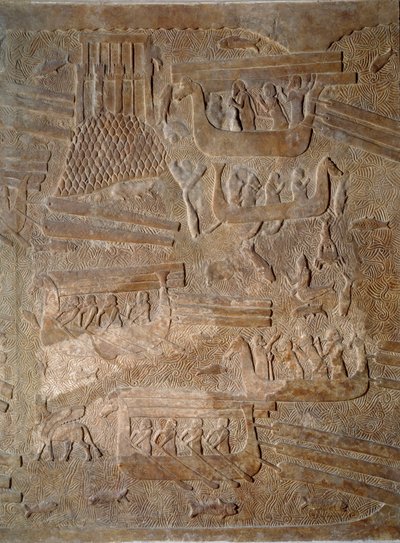 Art mésopotamien (Assyrie) : cour du palais du roi d