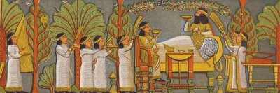 Scène de banquet assyrien - Assyrian