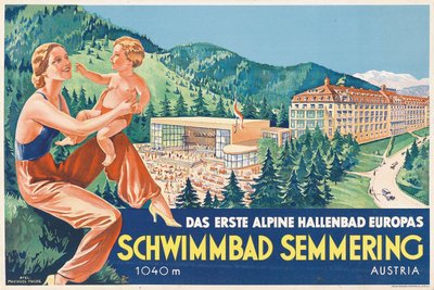 Piscine de Semmering, années 1930 - Atelier Muchsel Fuchs