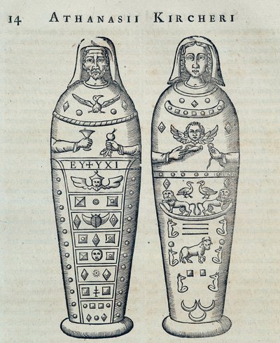 Momies - dans "Sphynx mystagoga" par Athanase Kircher - Athanasius Kircher