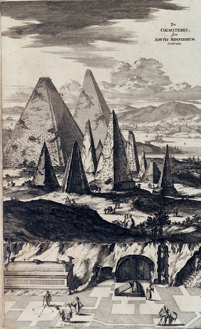 Pyramides des Pharaons Noirs - dans « Sphynx mystagoga » par Athanase Kircher - Athanasius Kircher