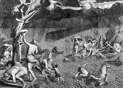 Scène du Déluge, 1675 - Athanasius Kircher