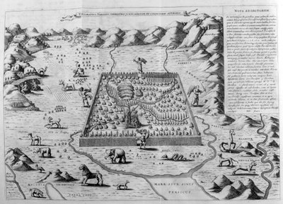 Le paradis terrestre, 1675 - Athanasius Kircher