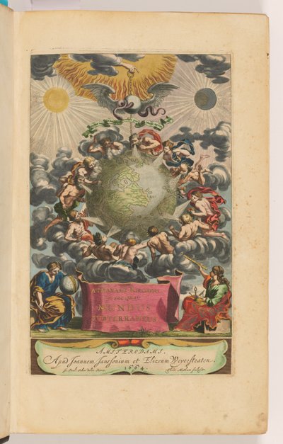 Page de titre de Mundus Subterraneus - Athanasius Kircher