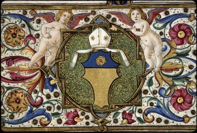 Missel de Thomas James : détail des armes du commanditaire, « D