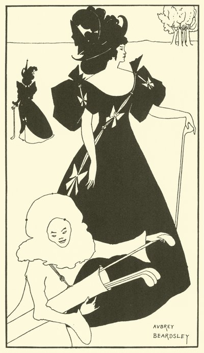 Design pour une carte de golf (lithographie) - Aubrey (after) Beardsley