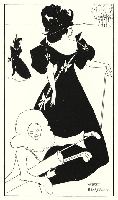Conception pour une carte de golf - Aubrey (after) Beardsley