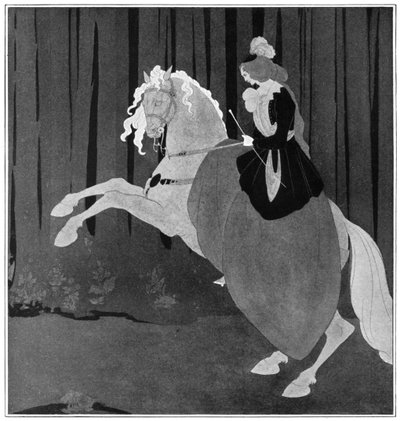 Une femme assise sur un cheval cabré, 1898 - Aubrey Beardsley