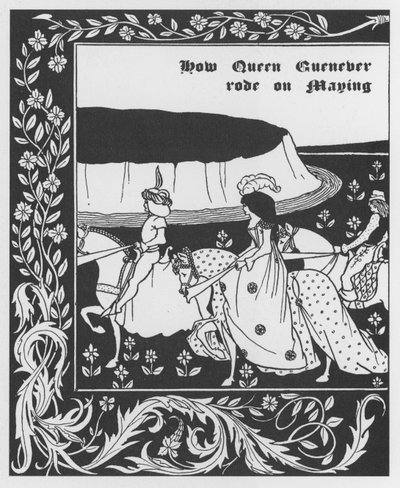 Légende arthurienne : Reine Guenièvre Reine de Mai (gravure dans La Mort d