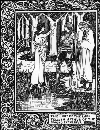 Légende arthurienne : « La Dame du Lac (Viviane fée) enseigne à Arthur l