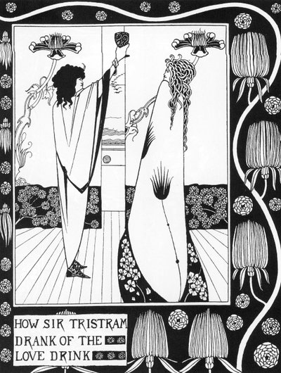 Légende arthurienne : Tristan buvant le philtre d