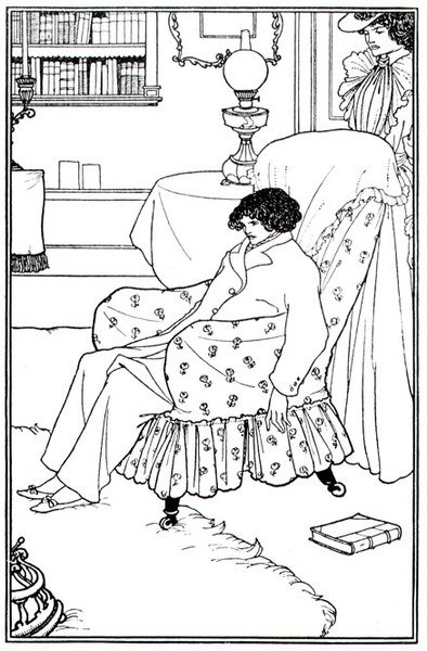 Frontispice de An Evil Motherhood, pub. par Elkin Mathews et Walt Ruding - Aubrey Beardsley