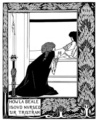 Comment La Beale Isoud soigna Sir Tristram. Illustration du livre Le Morte d