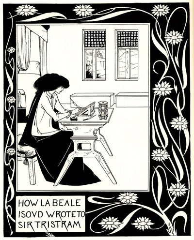 Comment La Beale Isoud écrivit à Sir Tristram. Illustration du livre Le Morte d