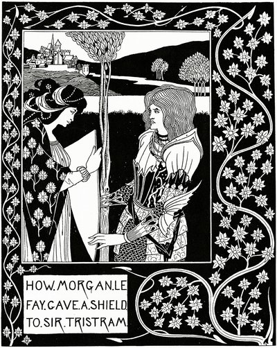 Comment Morgan le Fay a donné un Bouclier à Sir Tristram, illustration de 
