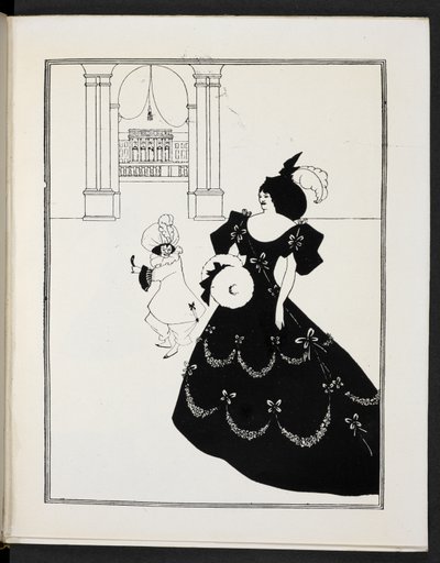 Illustration représentant deux figures - Aubrey Beardsley