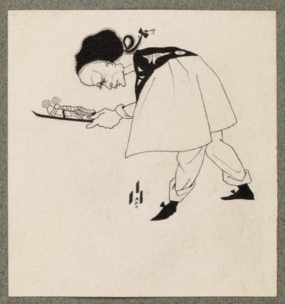 Servante portant des pantoufles, 1893 - Aubrey Beardsley
