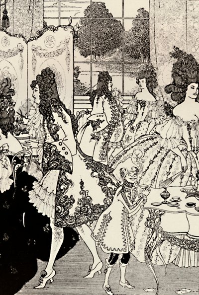 Le Viol du Verrou. Alexander Pope. Dessin à la plume, 1896, 1923 - Aubrey Beardsley