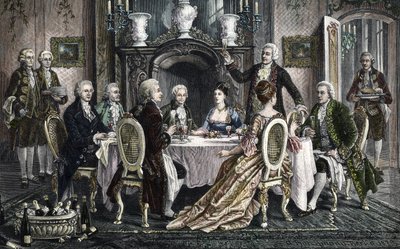 Dîner chez Emanuel Schikaneder pour Wolfgang Amadeus Mozart - August (after) Borckmann