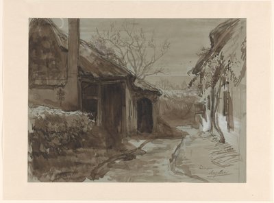 Vue de village à Dongen - August Allebe