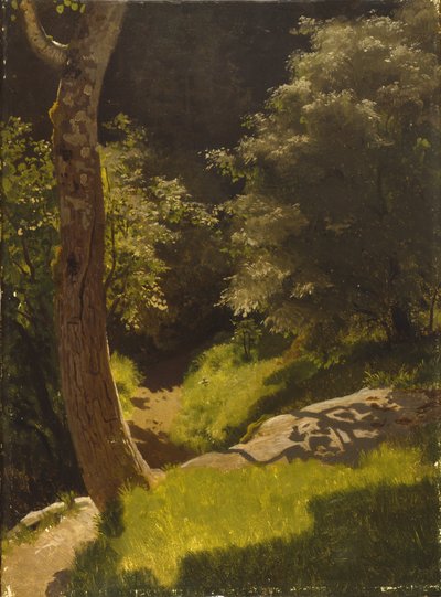 Paysage de parc avec chemin de jardin - August Cappelen