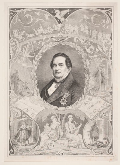 Adam Oehlenschläger. Feuille commémorative - August Edward Adolf Heimburger