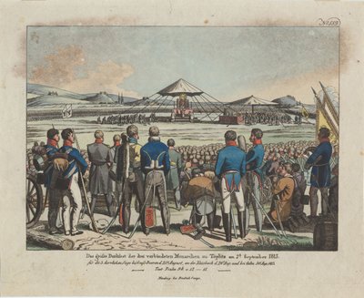 Le grand festin des trois monarques alliés à Teplitz Teplice le 2 septembre 1813 - August Friedrich Andreas Campe