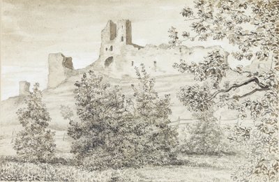 Vue des Ruines du Château de Rakvere, 1828 - August Georg Wilhelm Pezold