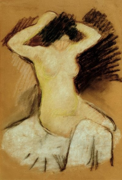 Nu sur tissu blanc - August Macke