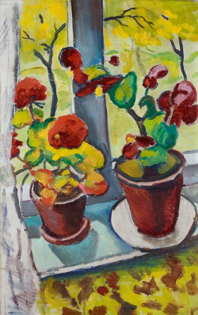 Fleurs à la fenêtre - Bégonias en pots I - August Macke