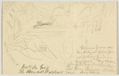 La calèche secouante, carte postale à Wassily Kandinsky à Odessa - August Macke