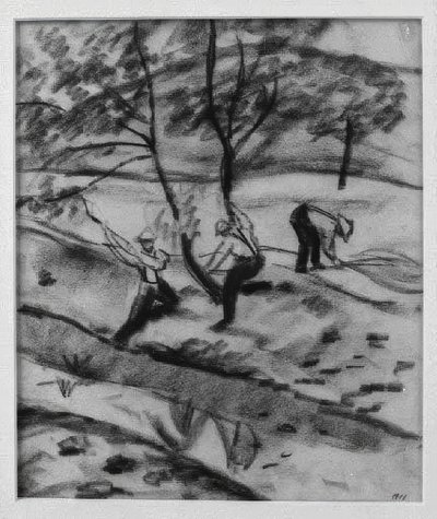 Bûcheron à Kandern - August Macke