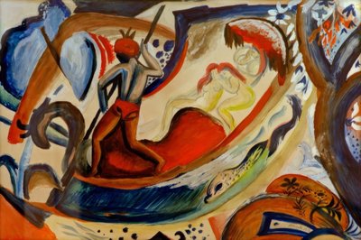 Jeunes filles nues dans la barque - August Macke